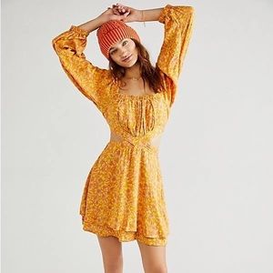 Free People Jael Printed Mini Dress NWT
